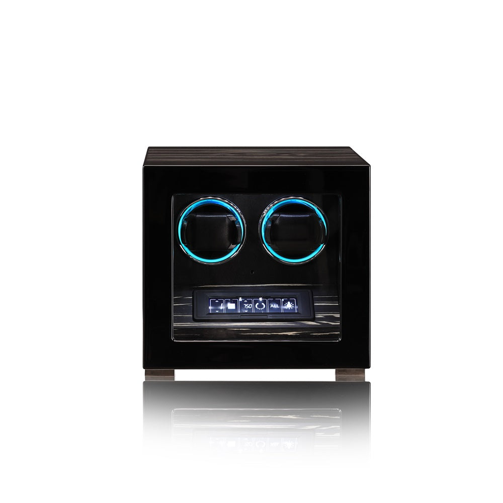 Ambassador - Refined Elegance Meets Precision Winding Ebony Wood / 2 Slots Watch winder