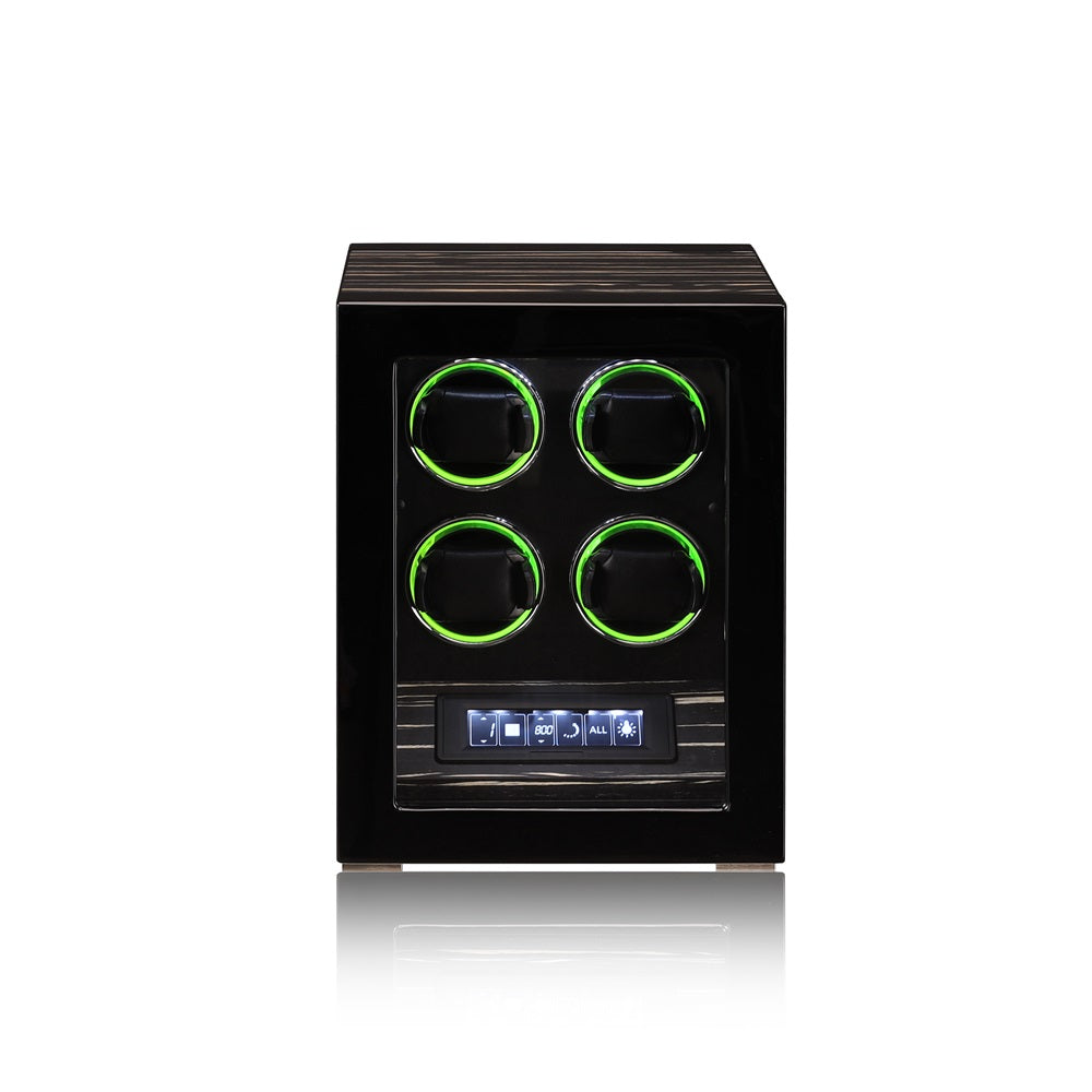 Ambassador - Refined Elegance Meets Precision Winding Ebony Wood / 4 Slots Watch winder