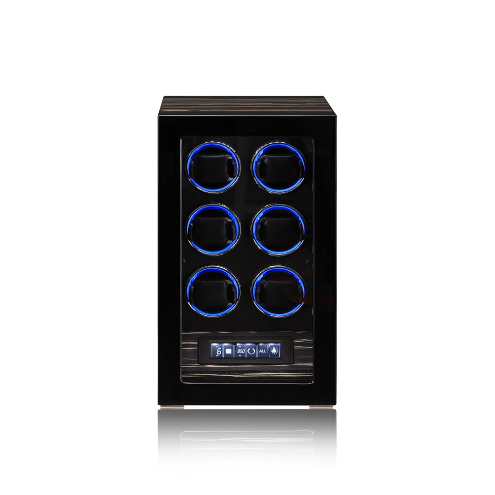 Ambassador - Refined Elegance Meets Precision Winding Ebony Wood / 6 Slots Watch winder