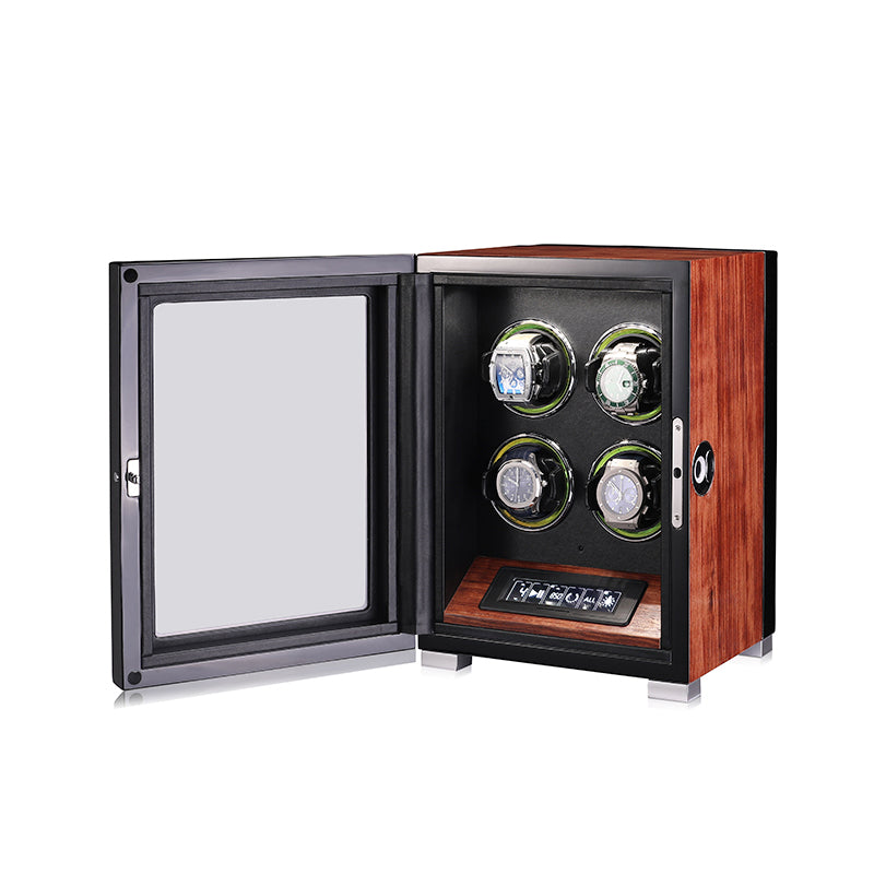 Ambassador - Refined Elegance Meets Precision Winding Flower Pear Wood / 4 Slots Watch winder