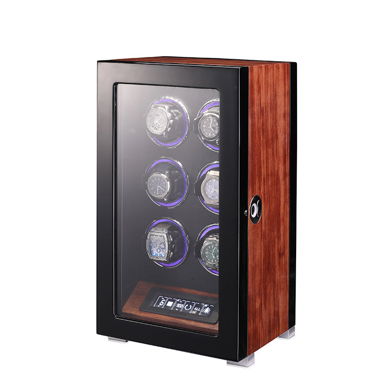 Ambassador - Refined Elegance Meets Precision Winding Flower Pear Wood / 6 Slots Watch winder