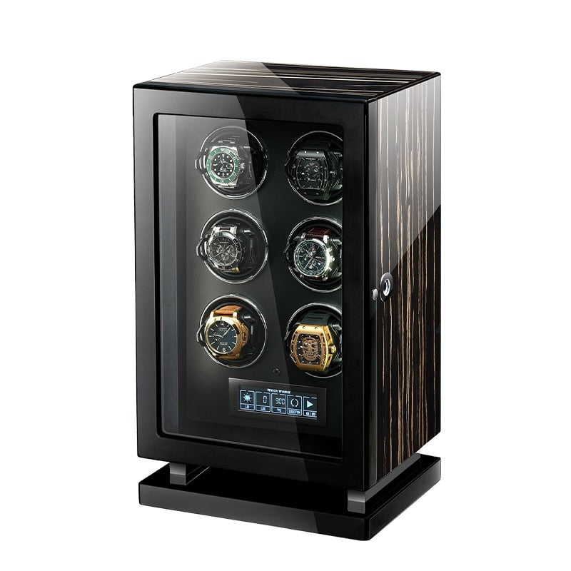 Supreme - Luxury winder with fingerprint sensor 6 Slots Watch winder