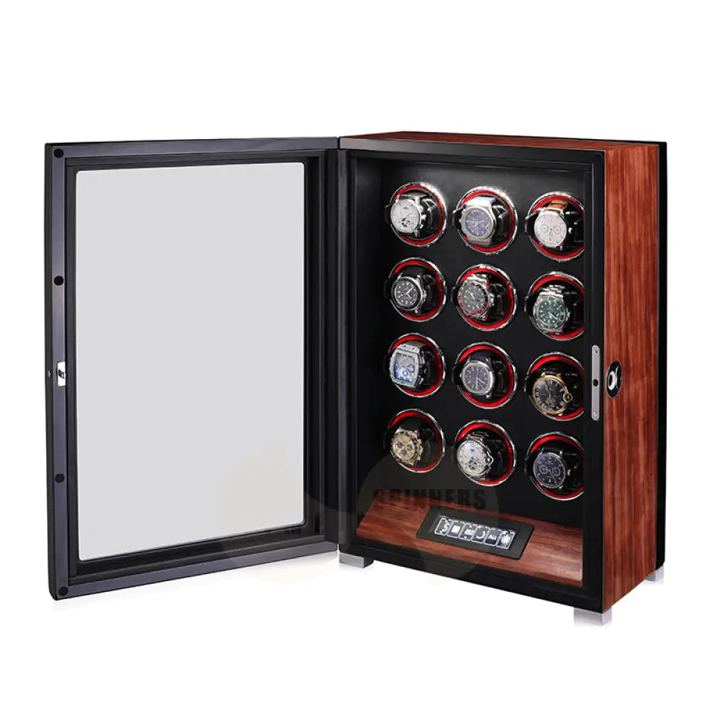 Ambassador - Refined Elegance Meets Precision Winding Flower Pear Wood / 12 Slots Watch winder