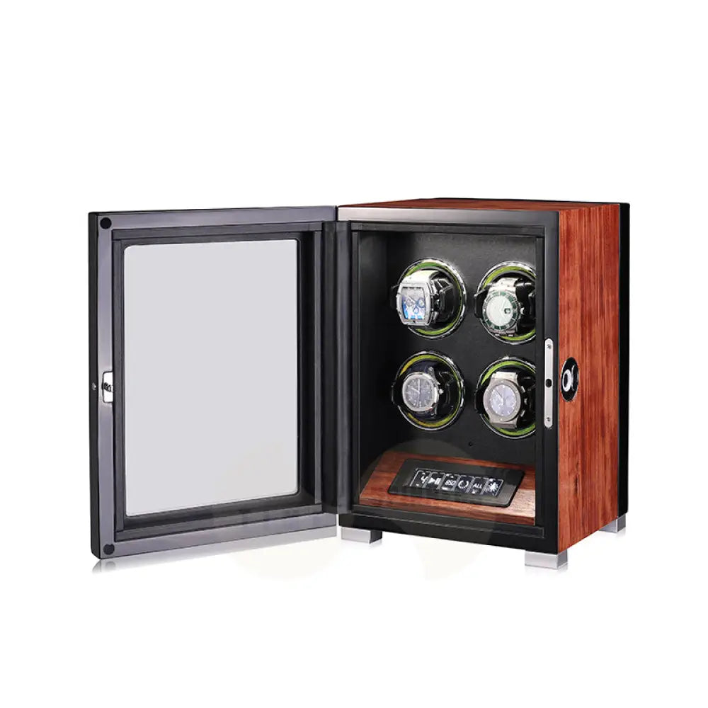 Ambassador - Refined Elegance Meets Precision Winding Flower Pear Wood / 4 Slots Watch winder