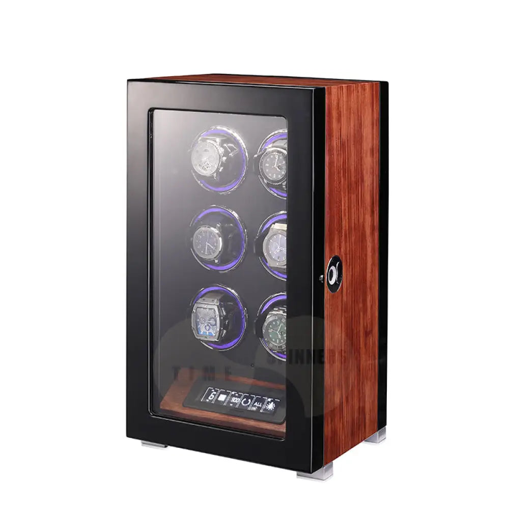 Ambassador - Refined Elegance Meets Precision Winding Flower Pear Wood / 6 Slots Watch winder