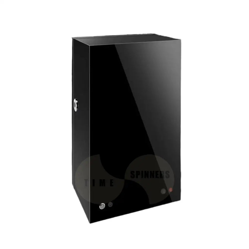 Evoque automatic watch winder with remote control, secure fingerprint lock, and extra storage. Back side.