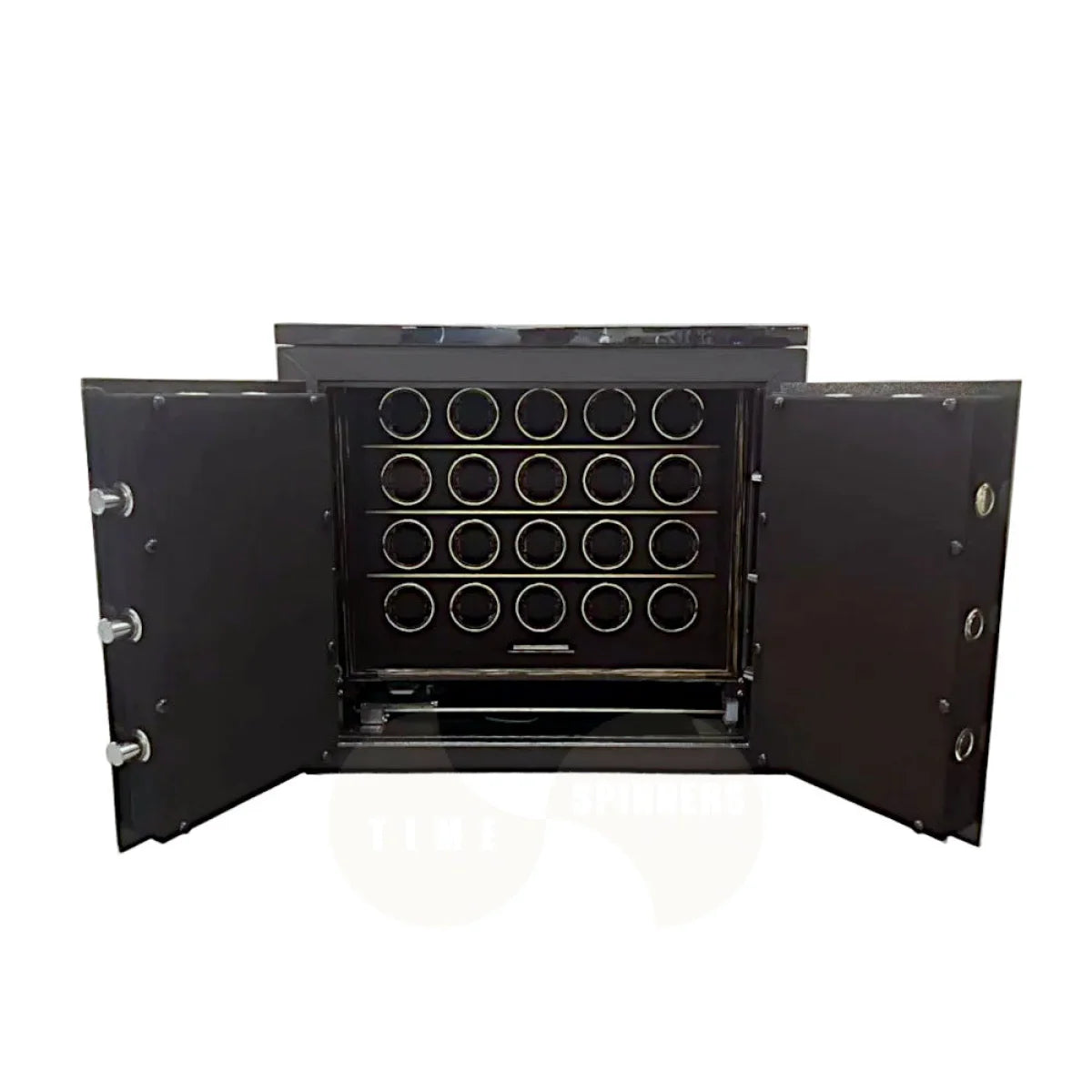 Imperium scalable luxury watch winder and security safe designed to store and protect automatic watches.