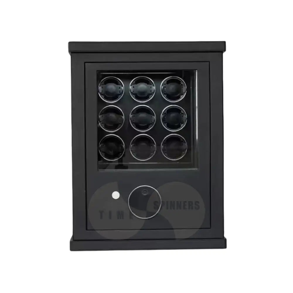 Obsidian Watch Winder – luxury automatic watch winder with fingerprint lock, ultra-quiet motor, and modern leather design for collectors