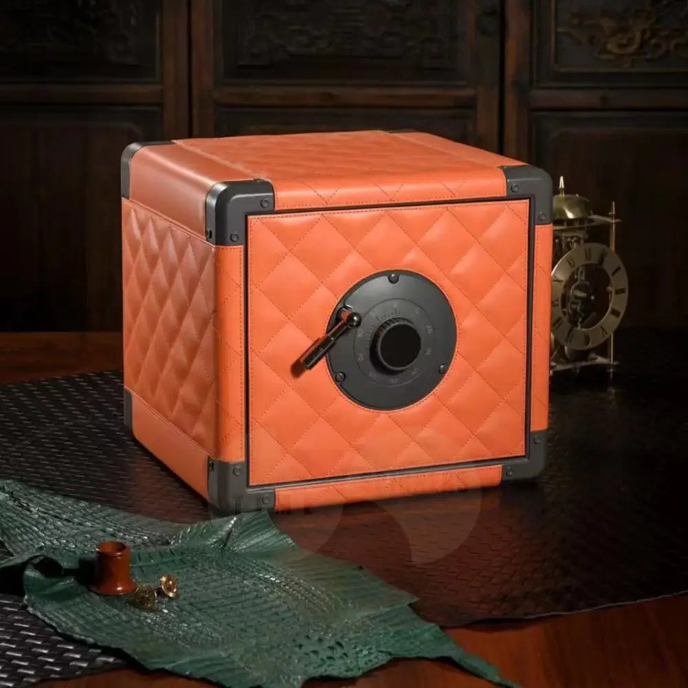 5-Star Rated Cube Watch Winder by Time Spinners - Luxury Watch Safe with Intelligent Touchscreen Control, Silent Japanese Mabuchi Rotors, Anti-Magnetization, 4 Slots, LED Lights, Crafted in High-Grade Leather and Steel