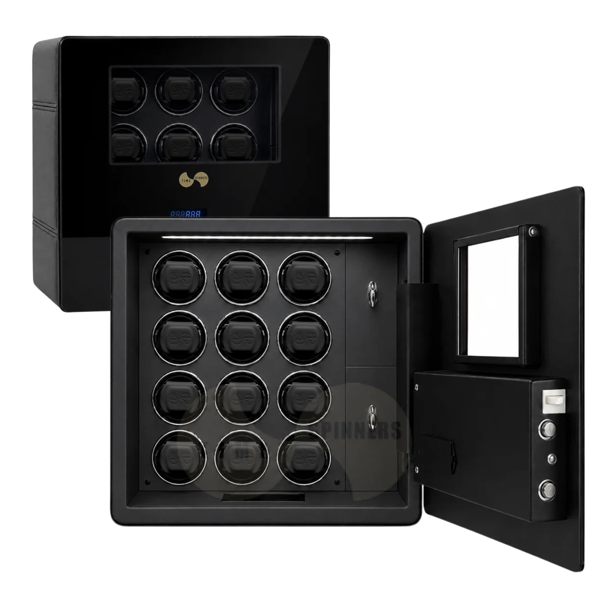 WatchGuard Pro - Watch Winder Safe Box - 12 Slot-Black - Watch winder