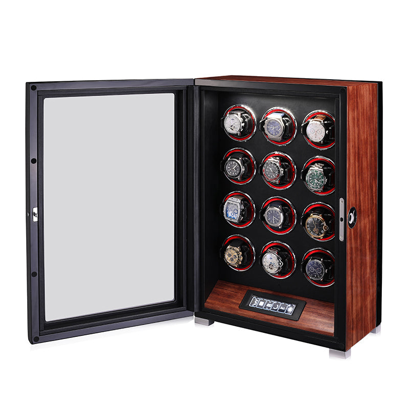 Ambassador - Refined Elegance Meets Precision Winding Flower Pear Wood / 12 Slots Watch winder