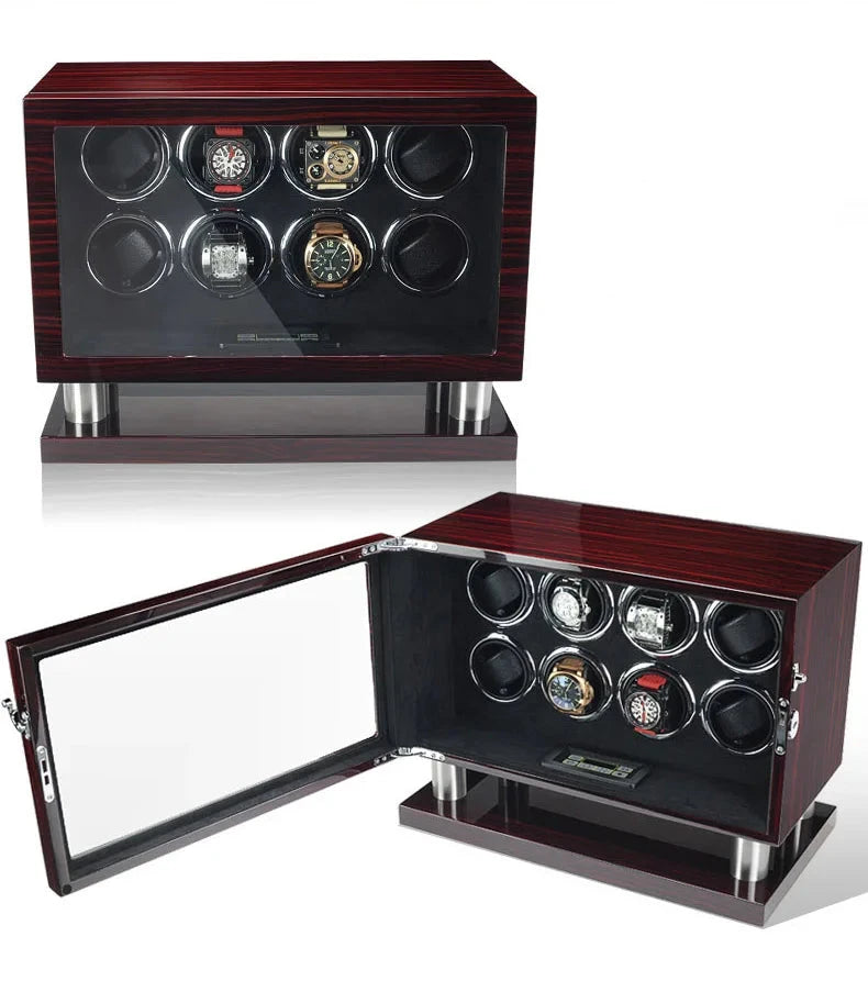 High-Quality Watch Winder with Flexible Soft Pillows and Premium PU Leather Interior