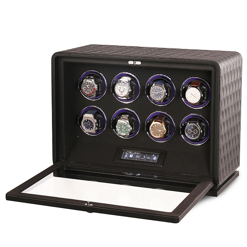 GrandTourer Luxe Watch Winder - New Premium Automatic Watch Winder 8 slots Black color