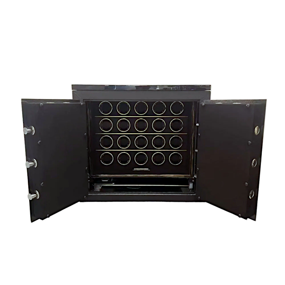 Imperium scalable luxury watch winder and security safe designed to store and protect automatic watches.