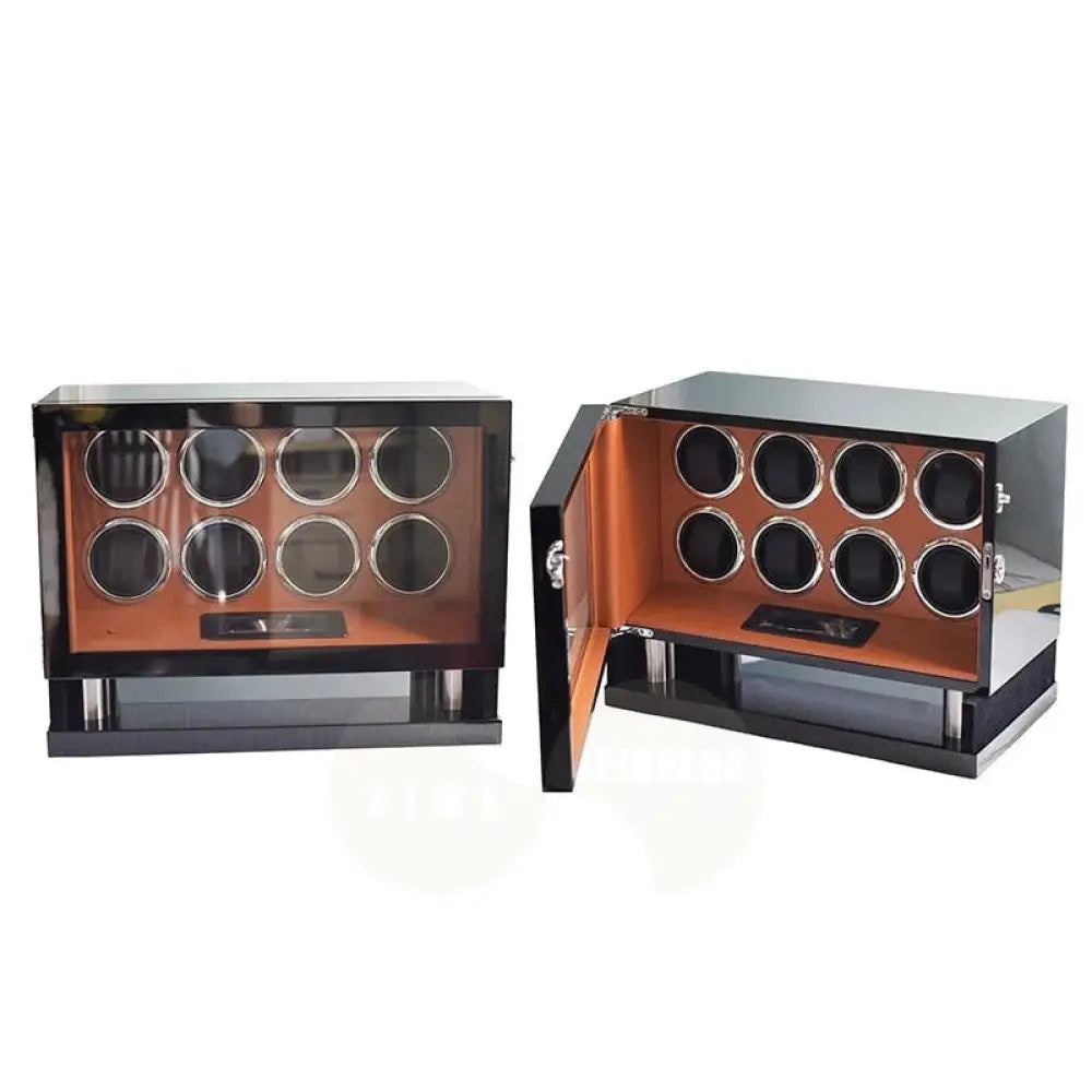 Elevate your watch collection with the EightX - Exquisite 8-Slot Watch Winder from Time Spinners. Designed with luxury and functionality in mind, this premium watch winder offers a perfect solution for keeping your automatic watches in pristine condition. With its high-quality Mabuchi motor, LCD touch screen, and smart remote control, the EightX is as stylish as it is effective, making it an essential addition to any watch enthusiast’s collection.