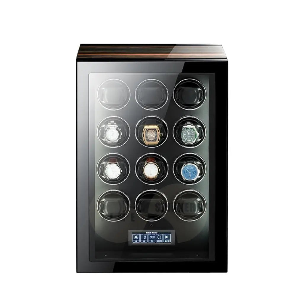 Time Spinners - Opulent - Remote Controlled Luxury Watch Winder. High-end watch winder that combines the finest quality materials, modern technology and craftsmanship. Energy efficient, Smart technology, independent Japanese Mabuchi rotors, Precision ultra-quiet motor, Overwinding protection, Automatic sleep mode