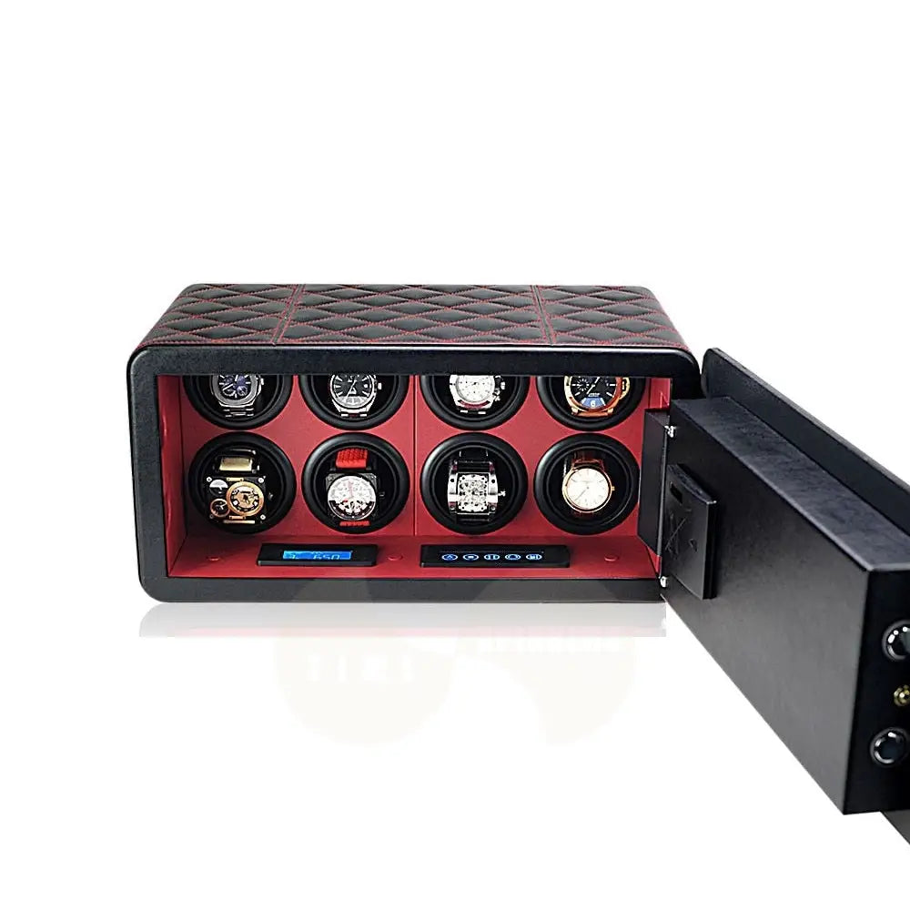 Time Spinners - WatchGuard Compact - 8 slot Luxury Watch winder safe box